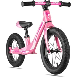 Laufrad ab 2-3 Jahre 14/12 Zoll Räder Kinderlaufrad Magnesiumrahmen Modell APUS rosa|WEISS 90-112cm 2-5J