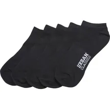 URBAN CLASSICS No Show Socken 5-Paar Schwarz 35-38