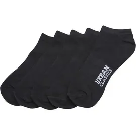 URBAN CLASSICS No Show Socken 5-Paar Schwarz 35-38