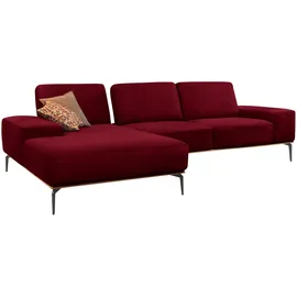 W.Schillig Ecksofa Leder 3-Sitzer Rot
