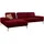 W.Schillig Ecksofa Leder 3-Sitzer Rot