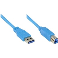 Exsys USB Kabel m USB 3.2 Gen 1 (3.1 Gen 1) USB A USB B Blau