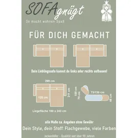 Jockenhöfer Eckcouch Polyester L-Form 3-Sitzer Grün