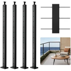 VEVOR Kabelgeländerpfosten 106,7x3x5cm horizontale Löcher 4JZLGZXHS106REP67001V0