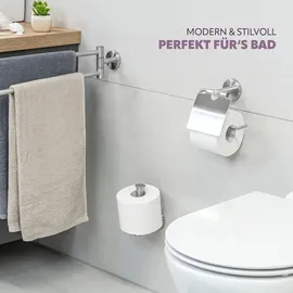 bremermann Bad-Serie PIAZZA - Toilettenpapierhalter mit Blende, Edelstahl matt
