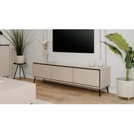 Die Möbelfundgrube Arona TV-Lowboard 175 cm Beige/Sand Holzwerkstoff
