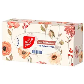 Gut&Günstig Taschentücherbox 4-lagig weiß, 100 Tücher