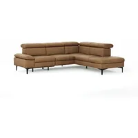 CASEDO Ecksofa Palma Leder Braun Cognac
