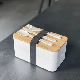 Intirilife Lunch Box Bento Box in Weiß | Gr.: onesize