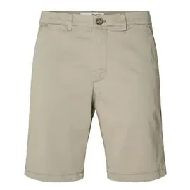 Selected Herren Chino Shorts SLHSLIM-MILES FLEX Mid Waist Slim Fit 16092329 Grau XXL