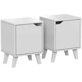 Vicco Nachttisch Malu, Weiß, 2er Set