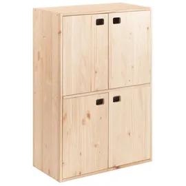 Astigarraga Drehtürenschrank Astigarraga 70,8 x 105,4 x 33 cm Braun/Mehrfarbig
