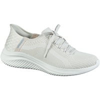 Skechers Slip-Ins-Ultra Flex 3.0, Damen Strick Sneakers, Sportschuhe in natur, Air Cooled Memory Foam-Fußbett, anziehen ohne die Hände zu gebrauchen