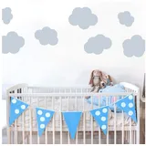 wall-art Wandtattoo »Gute Nacht Kinderzimmer Wolken Set«, selbstklebend, entfernbar, grau