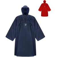 HOCK Wander Regenponcho 'Wetter AS Klima' mit langen Ärmeln - Der Atmungsaktive Outdoor Poncho für Damen und Herren - Regencape mit weitem Schnitt für's Wandern mit Rucksack - Blau S