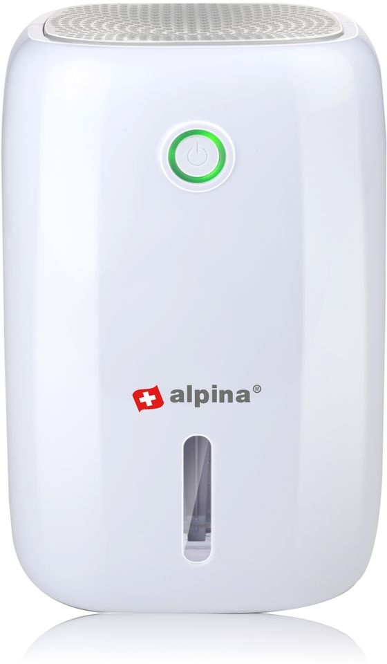 alpina Mini Luftenfeuchter - Dehumidifier -  330 ml pro Tag – Abnehmbarer Wasserbehälter – weiß