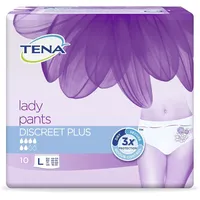 TENA Lady Pants Discreet Plus - Gr. Large (44-54) - PZN 10186879 - (10 Stück).