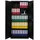 Proregal Flügeltürenschrank ELEPHANT HxBxT 185x90x40cm | 4 Fachböden Schwarz Metall, 90x185x40 cm, Arbeitszimmer, Aktenschränke