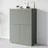Home Affaire PC-Schrank HOME AFFAIRE "Vera, Sekretär, Home-Office-Schreibtisch mit LED-Beleuchtung", grau (salbei), B:90cm H:125,1cm T:42cm, Sekretäre, Multifunktional mit Stauraum, klappbare Tischfläche, LED, B 90 cm