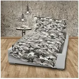 Traumschlaf Camouflage graphit 155 x 220 cm + 80 x 80 cm