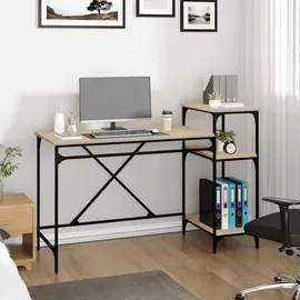 vidaXL Schreibtisch mit Regal Sonoma-Eiche 135x50x90 cm Holzwerkstoff