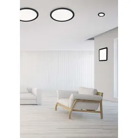 Trio Camillus 1 LED-Deckenleuchte 30 cm x 30 cm schwarz Opal