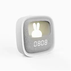 Light Hasenfigur Alarm Wecker mit LED Nachtlicht