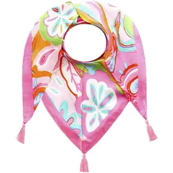 Modetuch ZWILLINGSHERZ ""Farbenfrohes Muster"", Damen, bunt (multi), Obermaterial: 100% Viskose, modisch, Modetücher, mit tollem Muster und Tasseln