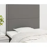 vidaXL Kopfteile 2 Stk. Dunkelgrau 80x5x78/88 cm Stoff