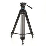 Benro KH25PC Videostativ mit Kopf, 6,8 kg Nutzlast, kontinuierlicher Schwenkwiderstand, Anti-Rotation-Kameraplatte (KH25PC)