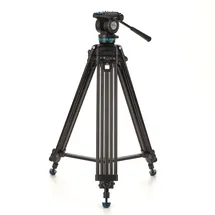Benro KH25PC Videostativ mit Kopf, 6,8 kg Nutzlast, kontinuierlicher Schwenkwiderstand, Anti-Rotation-Kameraplatte (KH25PC)