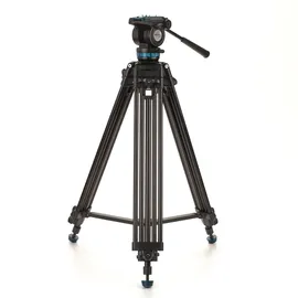 Benro KH25PC Videostativ mit Kopf, 6,8 kg Nutzlast, kontinuierlicher Schwenkwiderstand, Anti-Rotation-Kameraplatte (KH25PC)