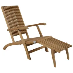 Liegestuhl Julita aus Teakholz, Natur