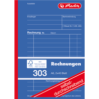 Herlitz Formularbuch "Rechnung 303", DIN A6, 2 x 40