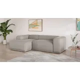 s.Oliver Ecksofa S.OLIVER "EMMERIK Designersofa, L-Form mit Wellenfederung, B/T/H: 260/155/73 cm", grau (taupe), B:259,5cm H:73cm T:155cm, 100% Polyester, Sofas, Ecksofa, hoher Sitzkomfort, gemütlich und modern, auch in Cord