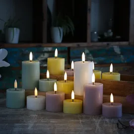 uYuni LED Mini Kerze Thea 7,5 cm weiß