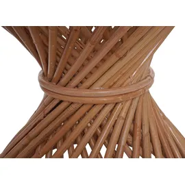 Mendler Beistelltisch HWC-M31, Blumentisch Rattantisch Kaffeetisch, rund 43x38x38cm, Kubu-Rattan natur