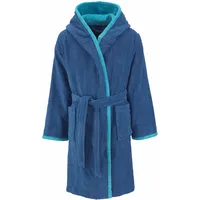 OTTO home Kinderbademantel OTTO HOME "Timo" Gr. 104, blau, L:61cm, Walkfrottee, Hausmäntel, Bademantel für Mädchen & Jungen aus 100% Baumwolle, mit Kapuze