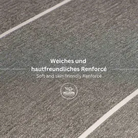 Esprit Renforcé Bettwäsche HARPLINES - 2er Set 135x200 cm, Anthrazit