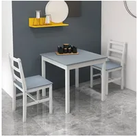 Homcom Essgruppe 3er-Set, Esstisch mit 2 Stühlen, Küchentisch-Set für 2 Personen