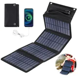 10W Faltbares Solarpanel - Tragbares Solar Ladegerät 5V 2USB Solar Panel Wasserdicht für Outdoor-Aktivitäten, Camping Solar Charger Handy Powerbank Solarpanel