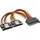 InLine SATA Strom-Y-Kabel, SATA Buchse an 2x SATA ST mit Lasche, 0,30m