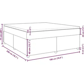 vidaXL Boxspringbett 180 x 200 cm Dunkelbraun