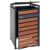 MCW 1er-Mülltonnenverkleidung J81 Kirsche-Holzoptik dunkelbraun 117x73x98cm