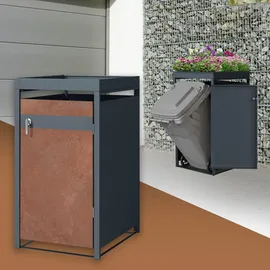 ML-Design Mülltonnenbox 1er Pflanzdach für 1 Mülltonne 240L 68x80x124 cm, Aufbewahrung - Schutzhüllen