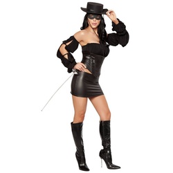 Roma Costumes Kostüm Sexy Zorro schwarz M-L