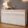 Forte Oak Squere", mauvella eiche, sand, B:160cm H:85,9cm T:41,5cm, Spanplatte, Sideboards, Sideboard, Beleuchtung, Soft Close, Lamellenoptik