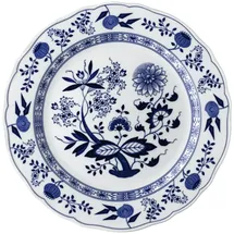 Hutschenreuther Blau Zwiebelmuster Platzteller m. Fahne 31 cm