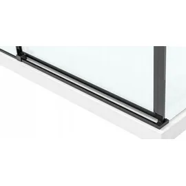 REA Duschkabine Solar mit Schiebetür 90 x 195 cm Schwarz transparent