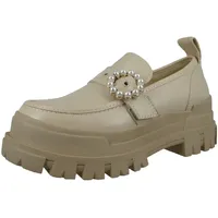 Buffalo Damen Halbschuhe Aspha Loafer Buckle 1622126 Beige - Beige - 37